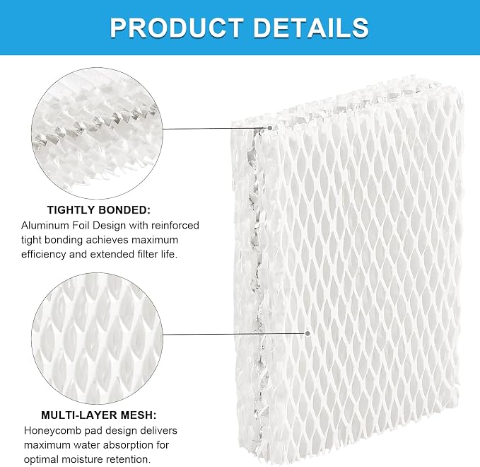 2Pcs WF813 Humidifier Filters Replacement Wick Filter Compatible