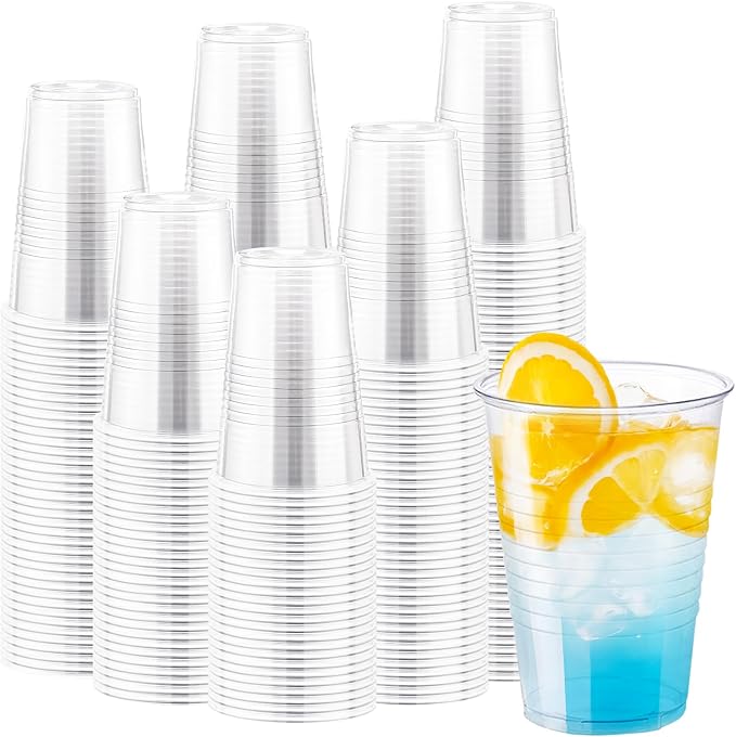 Lamosi 1000 Pack 16 oz Plastic Cups, Disposable Clear Plastic Drinking Cups |