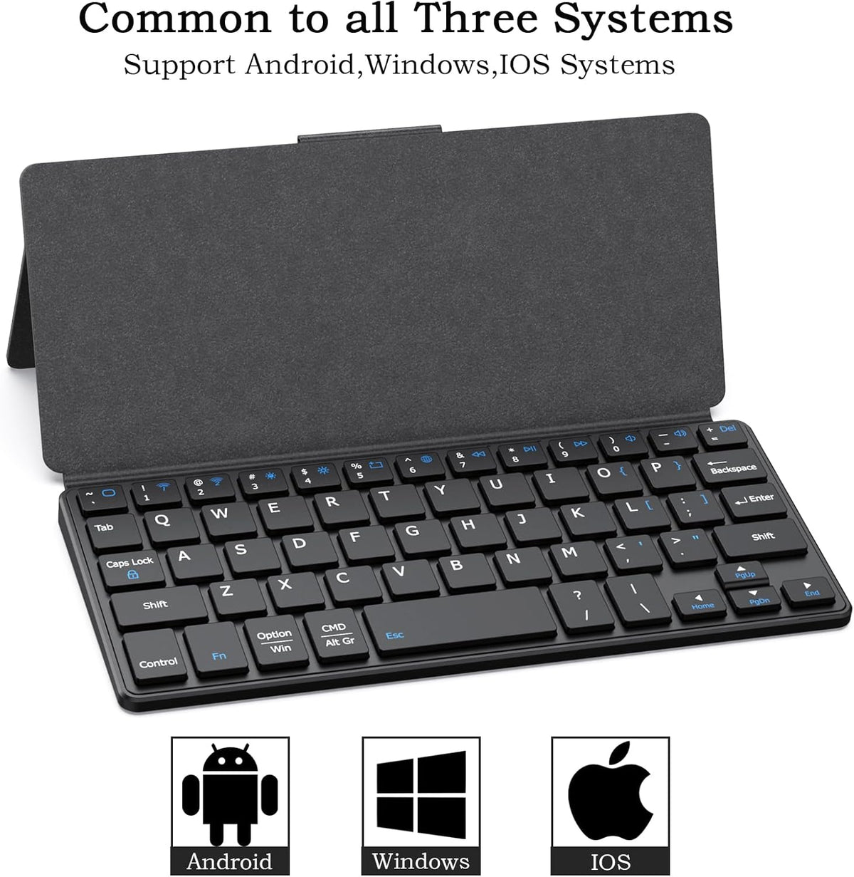Universal Wireless Keyboards Portable Mini Keyboard with Any-Angle Stand