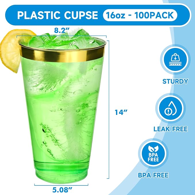 RACETOP 16 oz Disposable Plastic Cups
