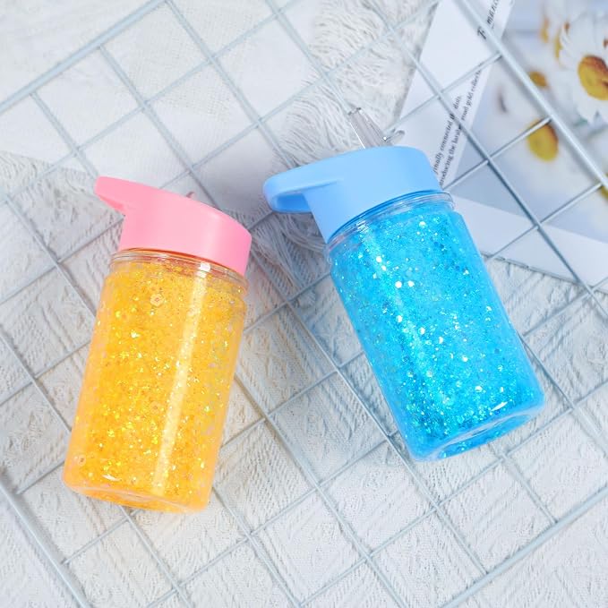8 Pack 10 Oz Plastic Snow Globe Tumbler