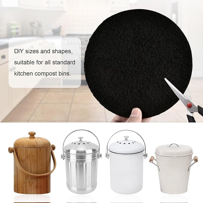 10Pcs 6.5 Inch Charcoal Filters