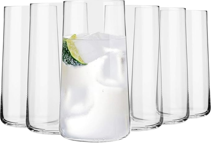 Krosno Water Glasses Set of 6, 18.3 oz, Avant-Garde Collection | Drinking