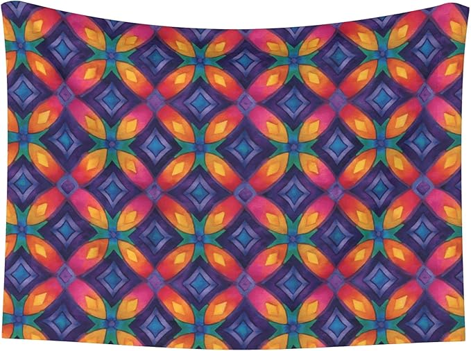 Waterproof Dog Blanket Soft Pet Blanket for Puppy Cat, Fleece Cat Throw Blankets for Furniture Bed Couch Sofa Reversible - Retro Tie Dye Stained Glass 3