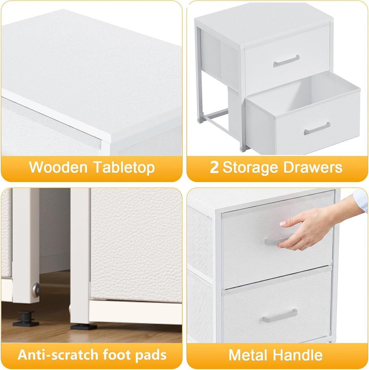 Stackable Storage Drawers, Closet Drawers, White