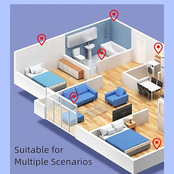 Upgraded Ultra-Invisible No-Plug Camera, Smart WiFi Home Security Monitor with Invisible Mini Camera Wireless, HD Live Streaming Indoor Cameras for Pet Monitoring, Motion Alerts, Easy Setup (1Pcs)