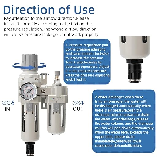 3/8" NPT Auto-Draining Air Filter Regulator Combo