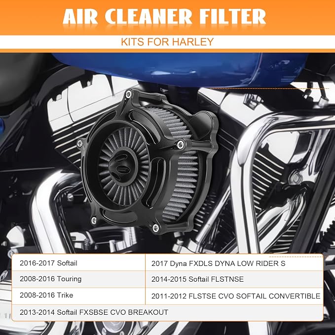High Flow Air Cleaner Intake Filter System Kit Air Filters Cover
