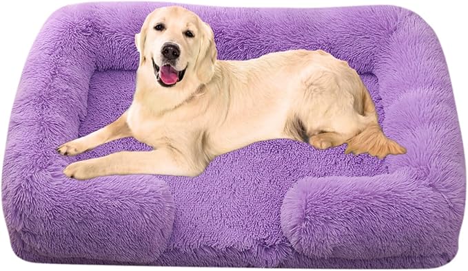 Dog Beds Large Sized dog Orthopedic, Sofa Dog Bed with Waterproof Lining and Nonskid Bottom, Rectangle Washable Dog Bed for Medium Small Dogs and Cats Comfortable ( Color : Brown1 , Size : 51 x 35" )