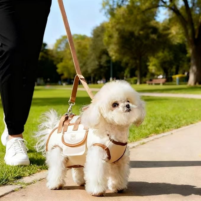 Portable Small Dog & Cat Pet Carrier Sling & Backpack for Small Dogs & Cats & Puppy, Dog & Pet Purse Bag Carrier Sling for Small Dogs with Dog Traction Leash, Crossbody Sling Carriers (Orange S)