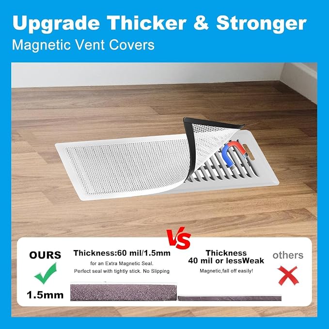 4 PCS White Magnetic Vent Covers