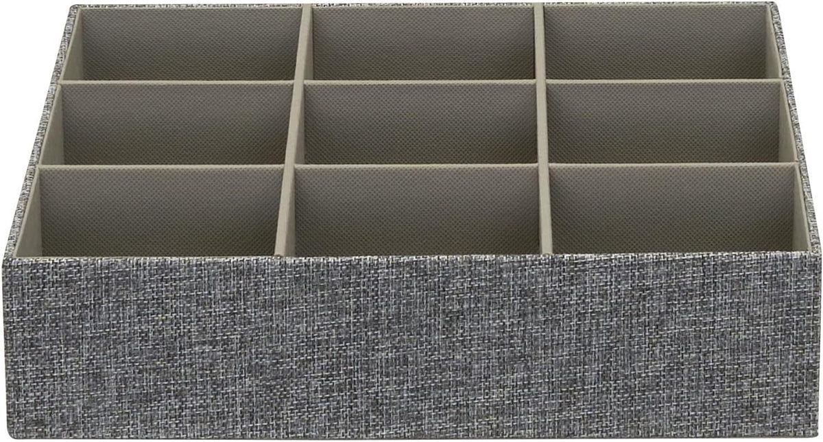 Household Essentials 3 Piece Drawer Organizers Starter Set, Customizable Inserts, Large Tray and 2 Small Trays, Graphite