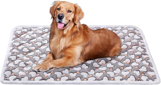 Dog Crate Mats, Soft Reversible Dog Bed Mat, Cat Mat - 36x24 Inch, Short Plush Pet Mat Crate Mat for Medium Dogs, 0.6-inch Thick Thin Dog Mat, Machine Washable Ideal for 36-Inch
