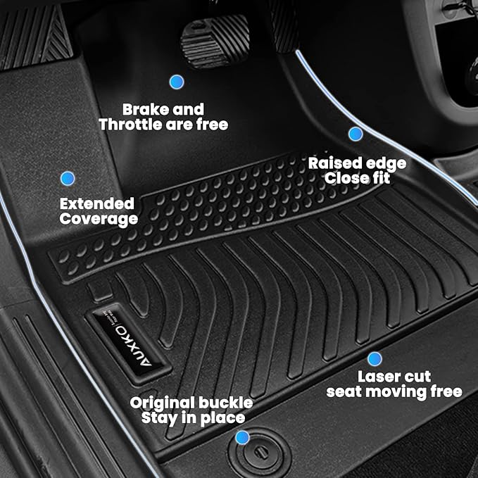 Auxko All Weather Floor Mats Cargo Mat Fit for Chevrolet Chevy Trailblazer FWD 2026 2025 2024 2023 2022 2021 TPE Floor Liner Trunk Mat Trailblazer Accessories All Season Odorless Anti-Slip Black