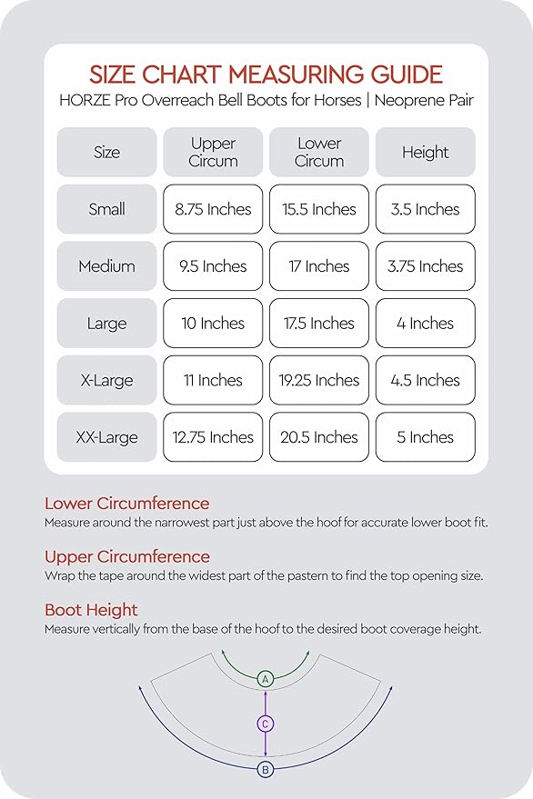 HORZE Pro Overreach Bell Boots for Horses | Neoprene Pair