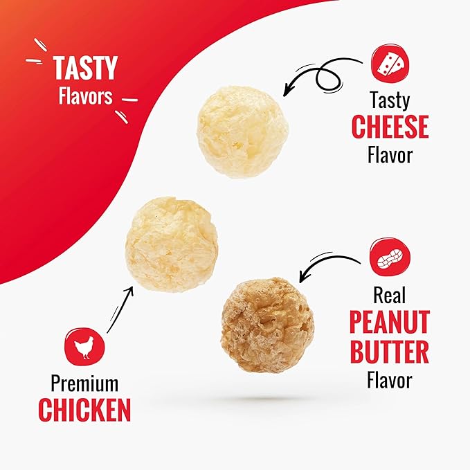 Good ‘n’ Tasty Pup Puffs, 8 Ounces, Low-Calorie Cheese Puff-Inspired Dog Treats, Flavored with Premium Chicken, Real Peanut Butter or Tasty Cheese, Light & Crispy Texture