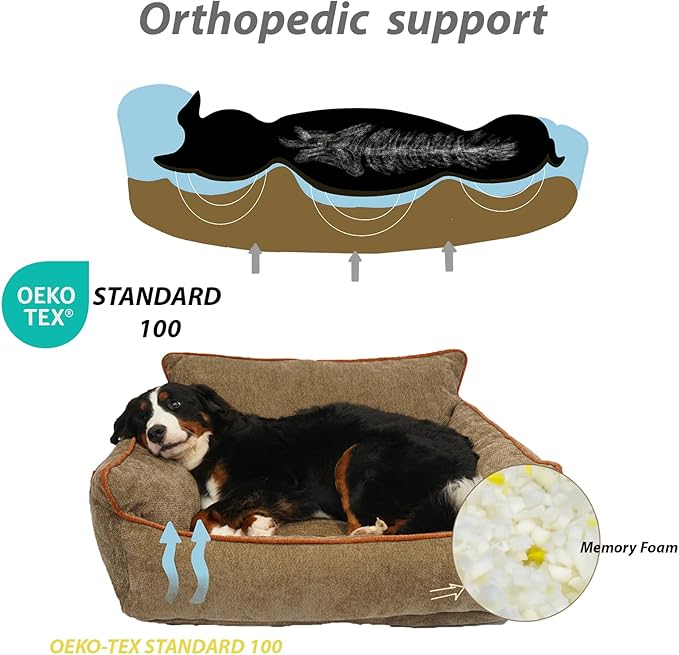 Pet Beds for Medium Dogs,Dog Beds Medium Sized Dog,Waterproof Dog Bed,M(23.5"x15.5"x13.5")
