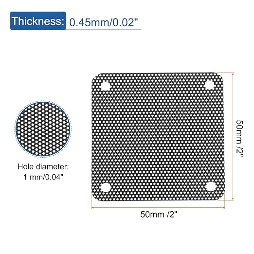 MECCANIXITY 10PCS PC Dust Filter, 50mmx50mm PVC Computer Case Cooler Dustproof
