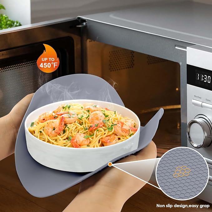 12 Inch Multi-Purpose Silicone Mat, As Drying Mat, Microwave Mat, Pot Holder