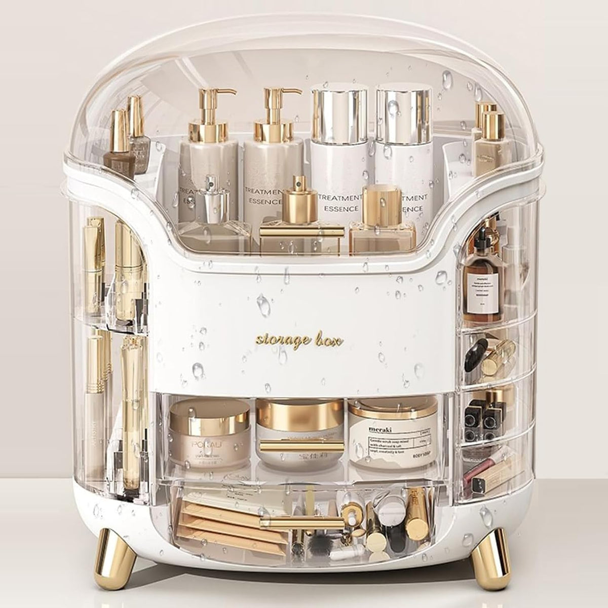 Omeily Makeup Organizer Countertop Vanity Cosmetic Skincares Organizer