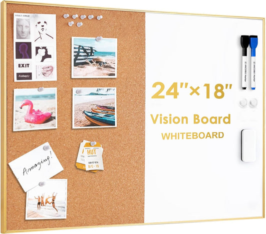 ARCOBIS Cork Board White Board Combo