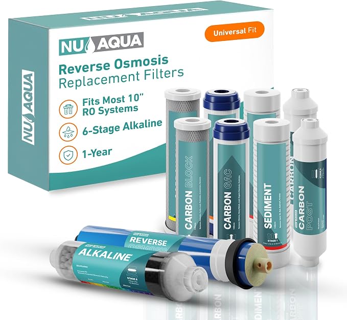 NU Aqua Reverse Osmosis Water Filter System Replacement Set