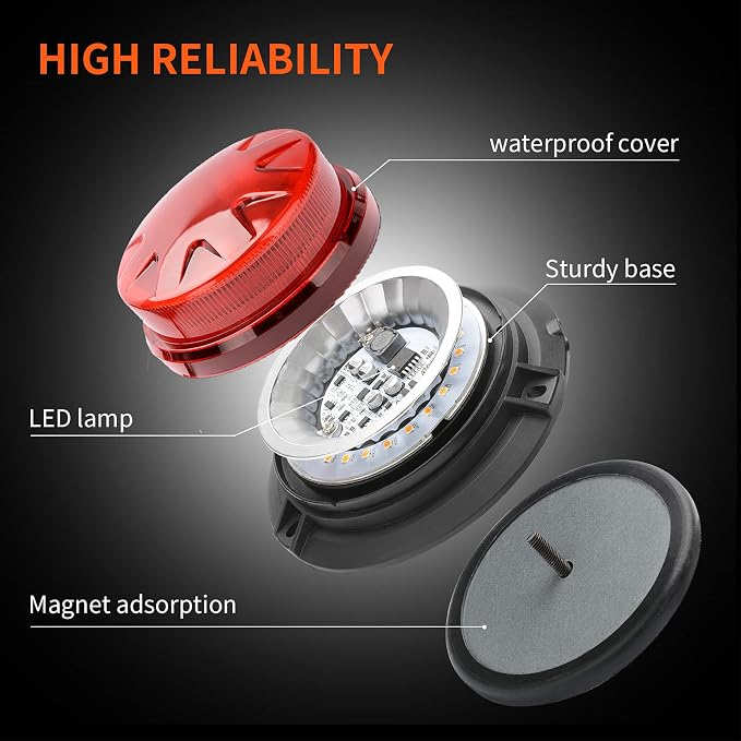 Red Led Emergency Strobe Beacon Lights
