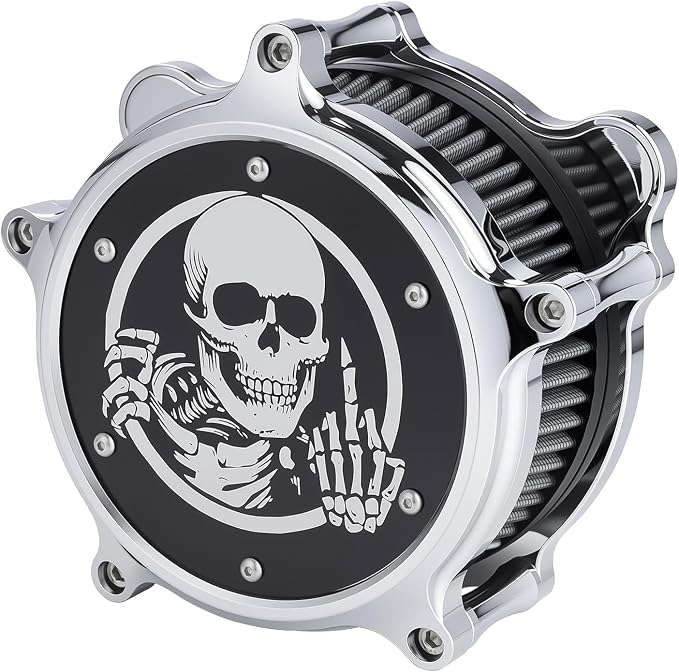 Motorcycle Air Filter Skull Style Air Cleaner