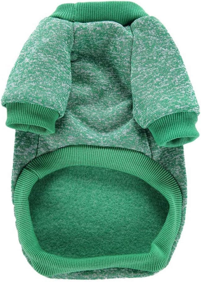 Jecikelon Dog Clothes Dogs Sweater Soft Puppies Clothing Winter Puppy Sweaters Warm Outfit for Dogs Small XXS XS Cat Apparel (Green, XXS)
