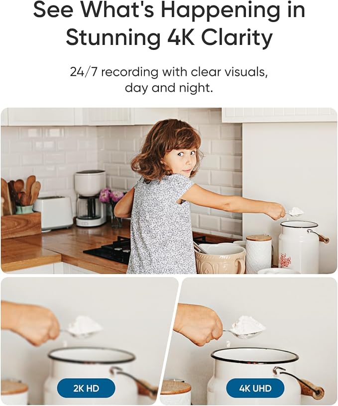 eufy Security 4K Indoor Camera E30,360° Pan Tilt,AI Auto Tracking,Color Night Vision,Pet/Baby/Nanny Monitor with Two-Way Audio,AI Human/Pet Detection,Works with HomeKit, No Monthly Fee, Black
