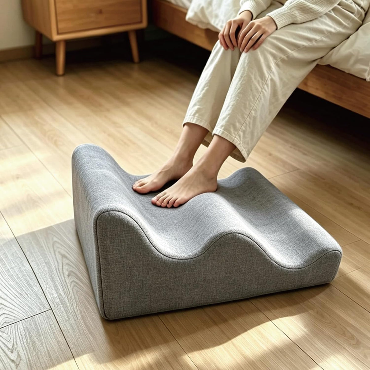 Work Foot Rest Under Desk,Comfort Foot Rest for Couch (Light Gray, 002)