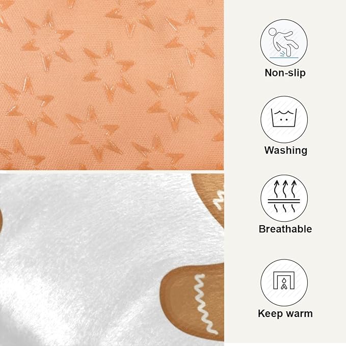 Pet Bed Christmas Cookie Gingerbread Man Dog Bed Mat Absorbing Non Slip Pad Pet Sleeping Mat for Small, Medium, and Large Dogs Puppy Cat 36 in x 24 in