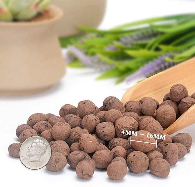Halatool 14LB Organic Leca Clay Pebbles for Plants Lightweight Leca Balls Hydroton Clay Pebbles for Indoor Potted Plants Hydroponics Orchids Drainage Decoration Aquaponics