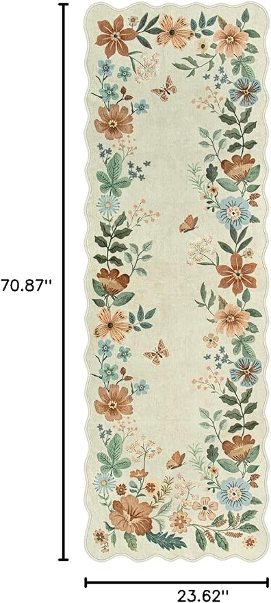 Lahome Floral Kitchen Runner Rug, 2X6 Rug Runners