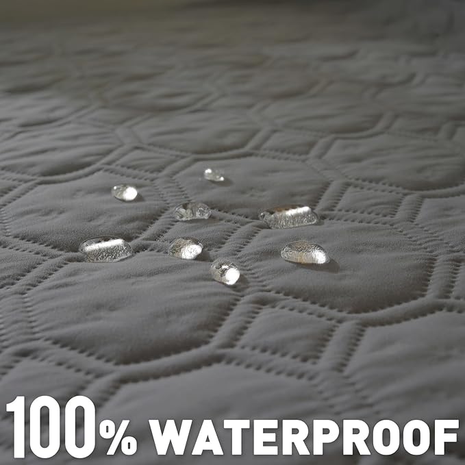 Waterproof Non-Slip Dog Bed Cover, pet Blanket Sofa Furniture Protector, car Incontinence Mattress, Suitable for Most Cats and Dogs, Pets (Dark Gray) (52x80in)