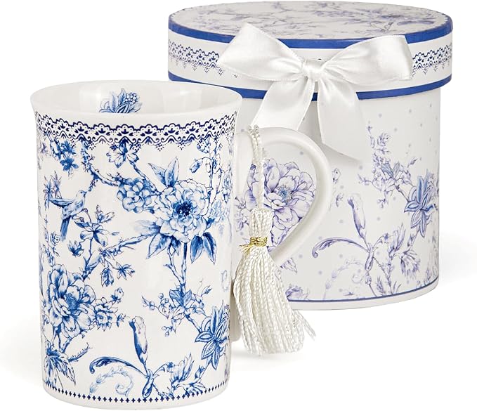 STP GOODS Porcelain Tea/Coffee Cup in Gift Box Fine Porcelain Coffee Cup Tea