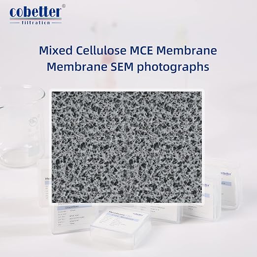 100 Pcs/Pack MCE Membrane Filters Lab Mixed Cellulose Esters Filter 47mm 0.45µm