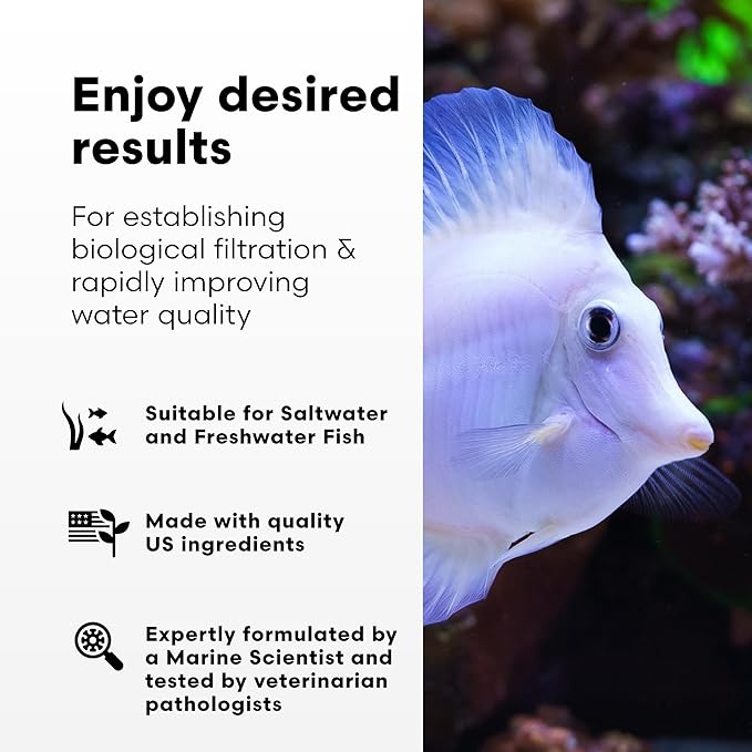 Brightwell Aquatics MicroBacter7 Complete Bioculture for Fish Tank or Aquarium - Populates Biological Filter Media for Saltwater and Freshwater Fish - Aquarium Water Treatments, 16.9 fl oz