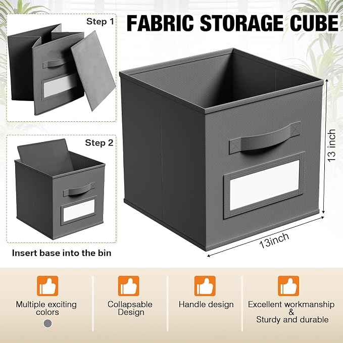 10 Pcs Fabric Storage Cubes
