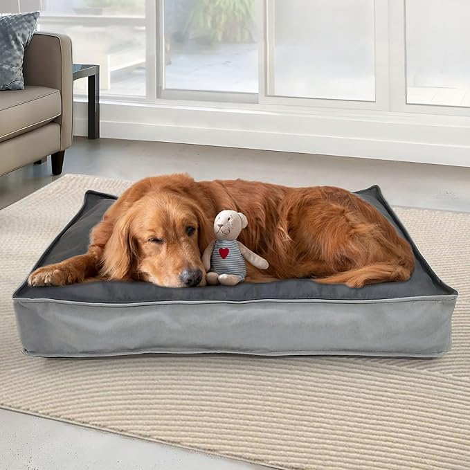 Dog Bed Cover, Comfortable and Quiet Dog Bed Covers for Pet Mat Bed,Washable Removable Cover，Faux Leather Pet Nest, 30" L x 20" W x 3" H ，Cover Only