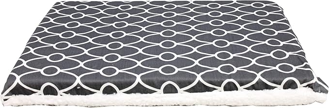 MidWest Homes for Pets Quiet Time Teflon Defender Dog Beds; Pet Beds Designed to Fit Folding Metal Dog Crates, Gray & White Geometric Pattern, 48-Inch