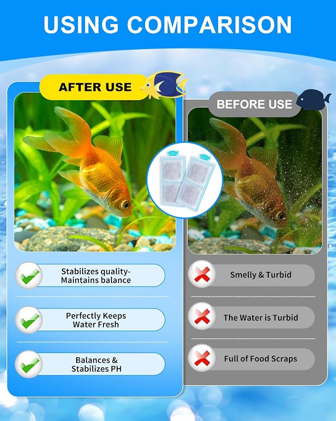 16 Pack Fish Tank Filters Compatible