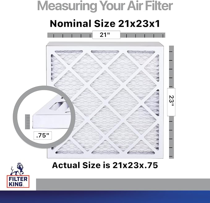 Filter King 21x23x1 Air Filter | 4-PACK | Carbon MERV 8 HVAC Pleated A/C