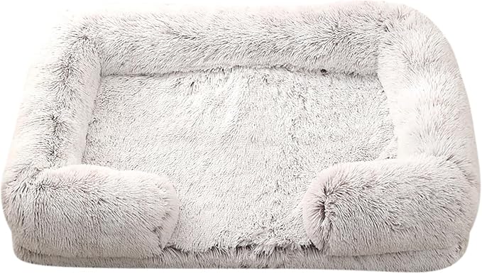 Dog Beds Large Sized dog Orthopedic, Sofa Dog Bed with Waterproof Lining and Nonskid Bottom, Rectangle Washable Dog Bed for Medium Small Dogs and Cats Comfortable ( Color : Brown , Size : 31 x 21" )
