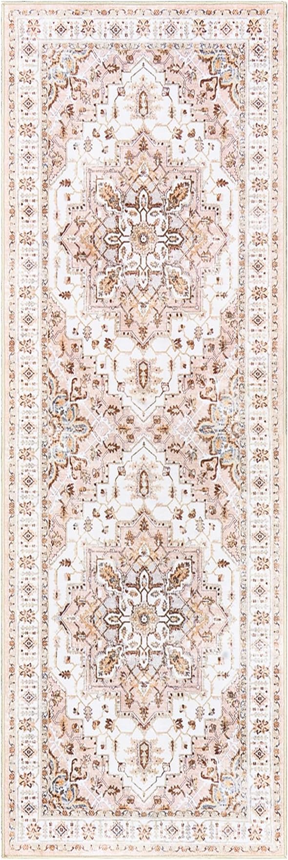 Madane Runner Rug 2'6''x8' Kitchen Runner, Hallway Runner Printed Vintage
