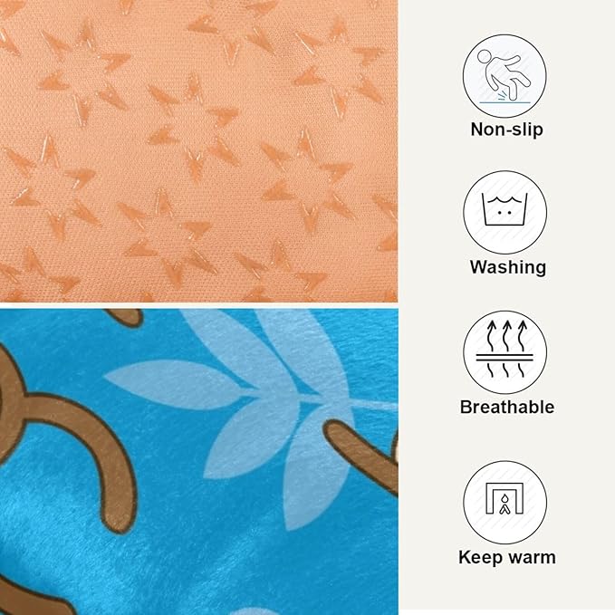 Monkey Banana Pet Bed Cute Dog Bed Mat Absorbing Non Slip Pad Pet Sleeping Mat for Small, Medium, and Large Dogs Puppy Cat 24 in x 18 in