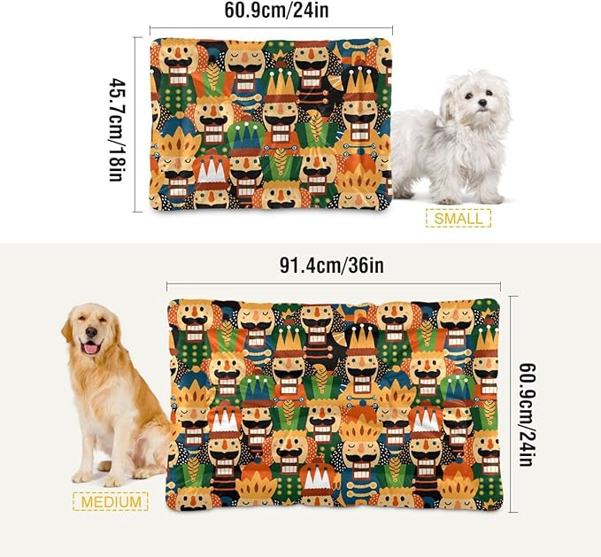 Pet Bed Christmas Nutcracker Dog Bed Mat Absorbing Non Slip Pad Pet Sleeping Mat for Small, Medium, and Large Dogs Puppy Cat 36 in x 24 in