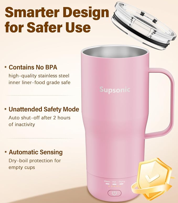 Supsonic Heated Coffee Mug, 20oz Electric Temperature Control Cup | Keeps