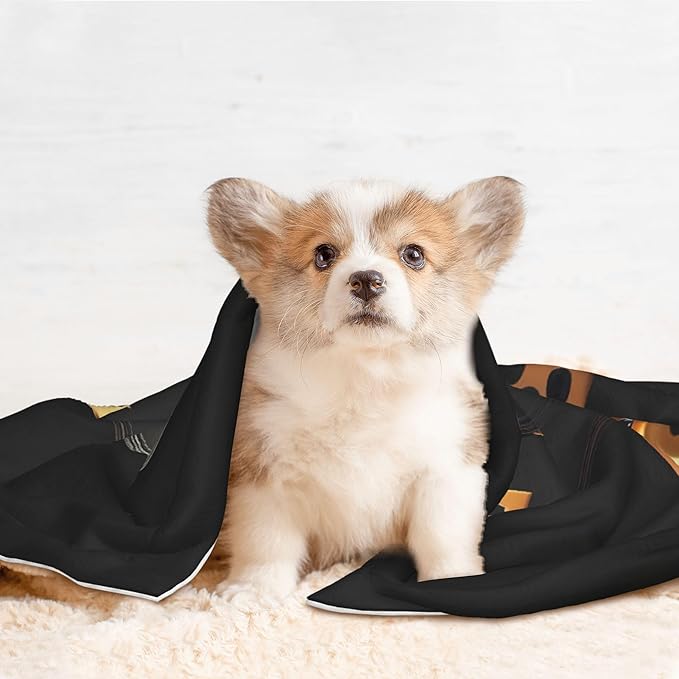 Waterproof Dog Blanket Soft Pet Blanket for Puppy Cat, Fleece Cat Throw Blankets for Furniture Bed Couch Sofa Reversible - Casino Cards Poker