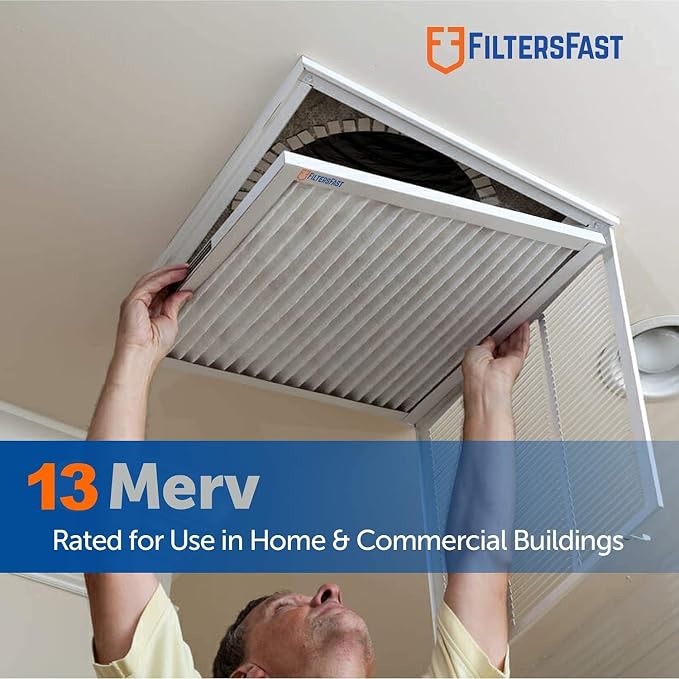 Filters Fast 20x30x2 Pleated Air Filter Merv 13, 2 inch AC Furnace Air Filters